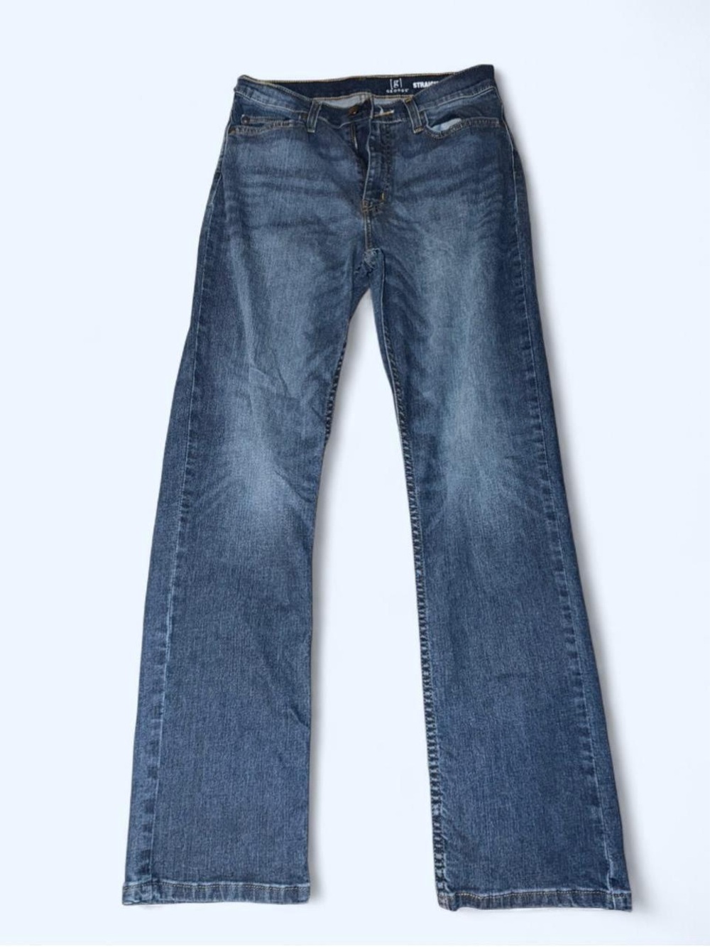 George Medium Blue Straight-Leg Jeans - Collection